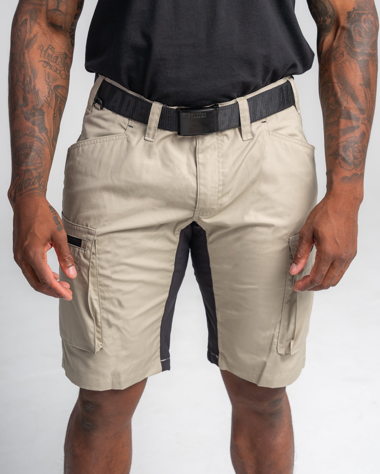 blaklader-stratus-lite-short-de-travail-olive-noir-stretch image 5