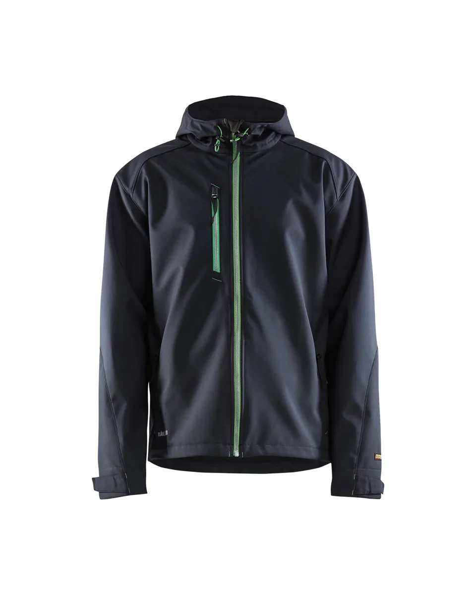 blaklader-kalispell-veste-softshell-bleu-marine-vert-imperm-able image 1