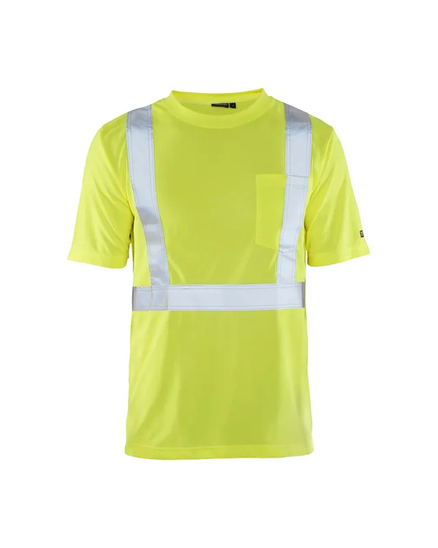 blaklader-hi-vis-pocket-t-shirt-jaune-haute-visibilit-poche image 1