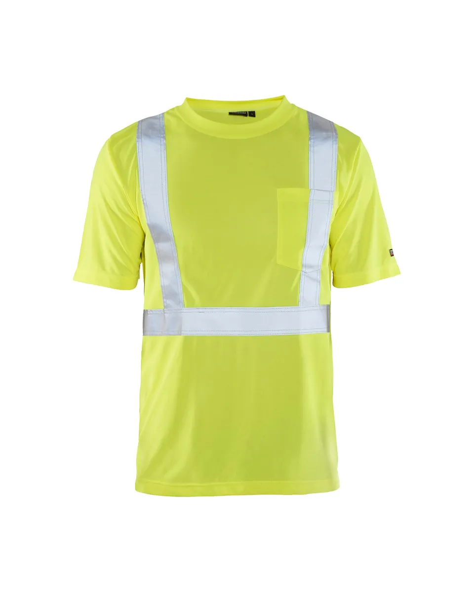 blaklader-hi-vis-pocket-t-shirt-jaune-haute-visibilit-poche image 1