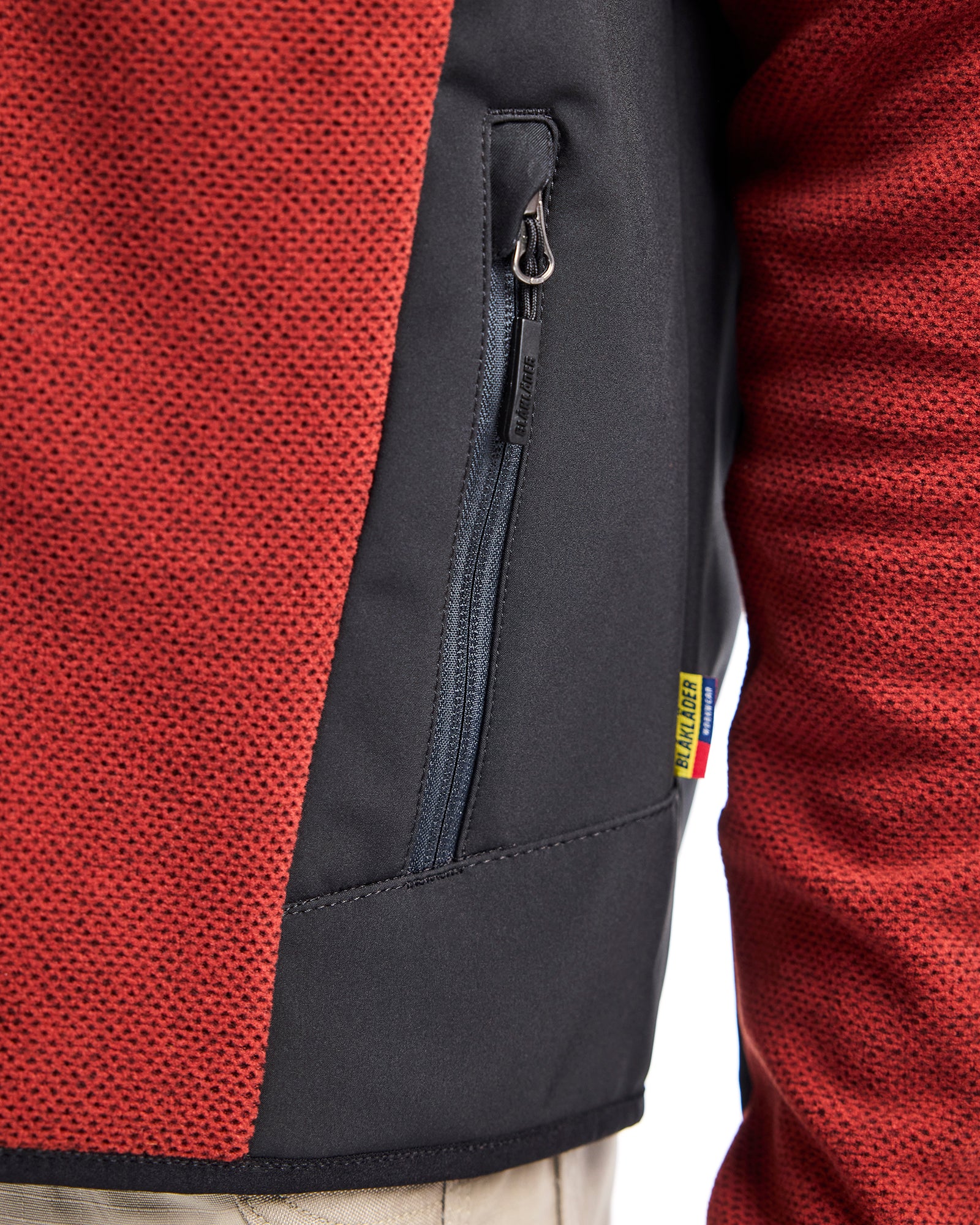 blaklader-veste-polaire-tricot-e-rouge-br-l-mi-saison image 6