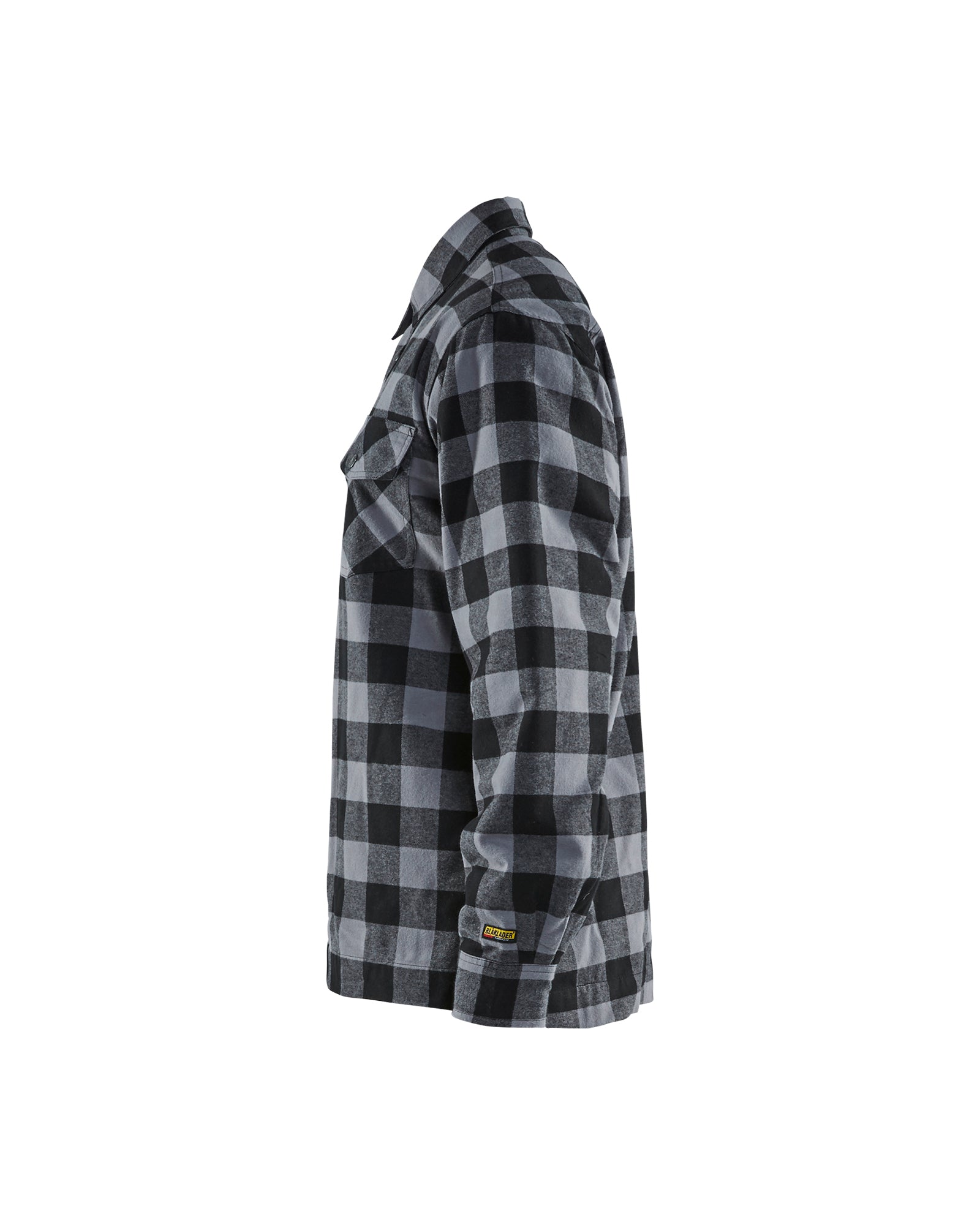 blaklader-shirts-chemise-flanelle-doubl-e-gris-noir image 4