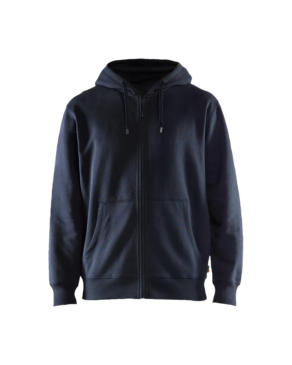 blaklader-blanks-hoodie-zip-bleu-marine-coton-pais image 1