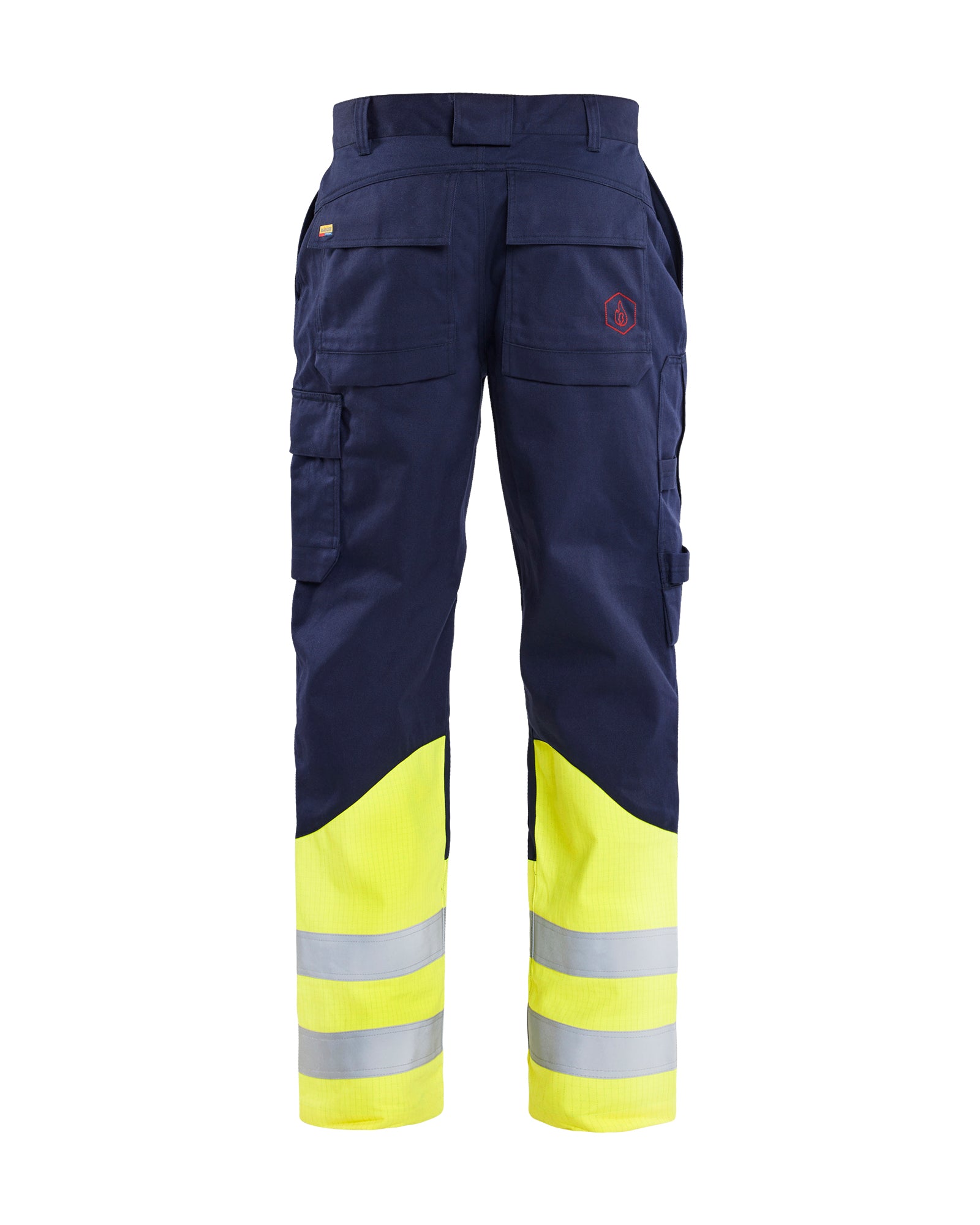 blaklader-flame-pantalon-ignifug-jaune-fluo-marine image 2