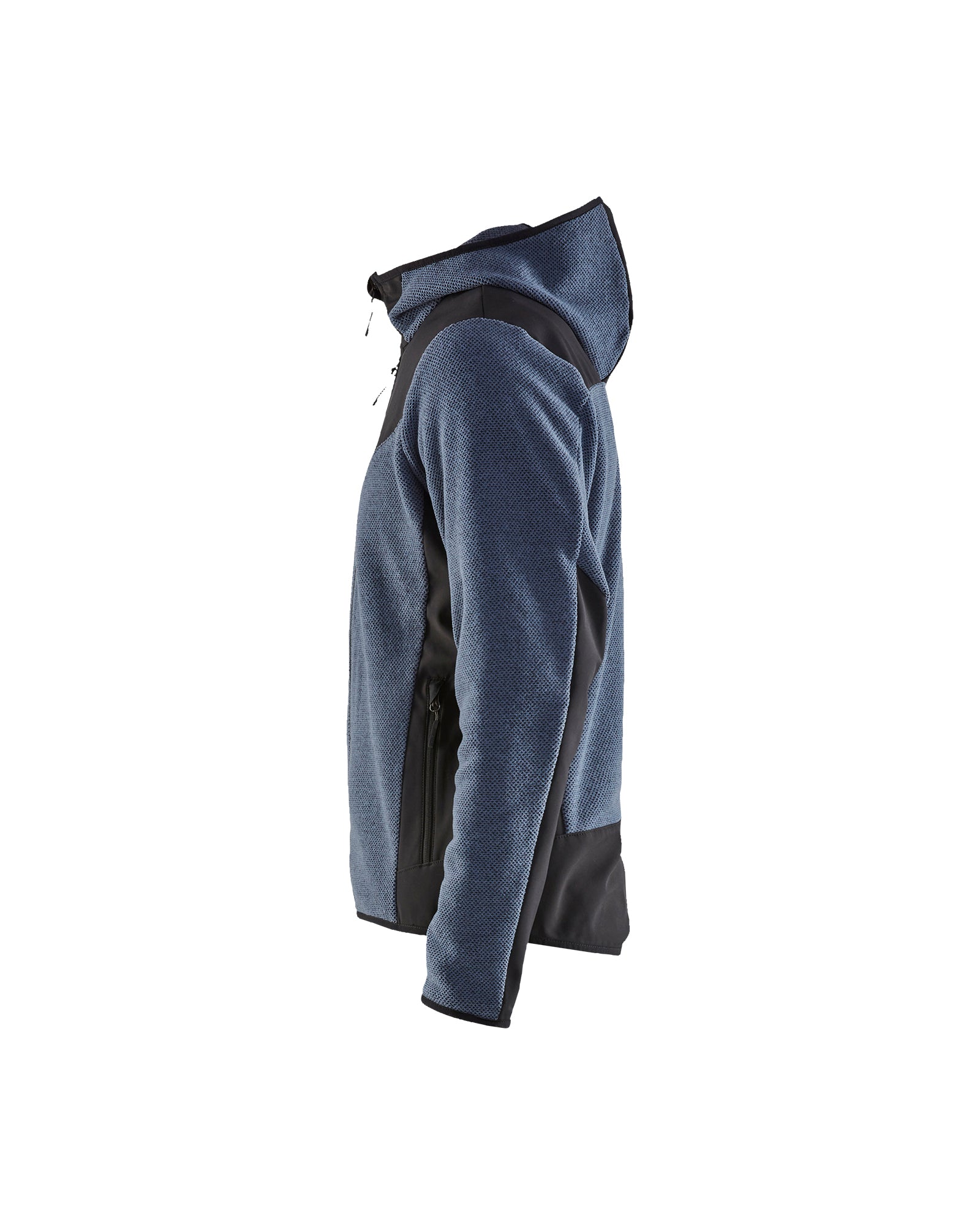 blaklader-knitted-fleece-veste-polaire-bleu-noir-capuche image 4