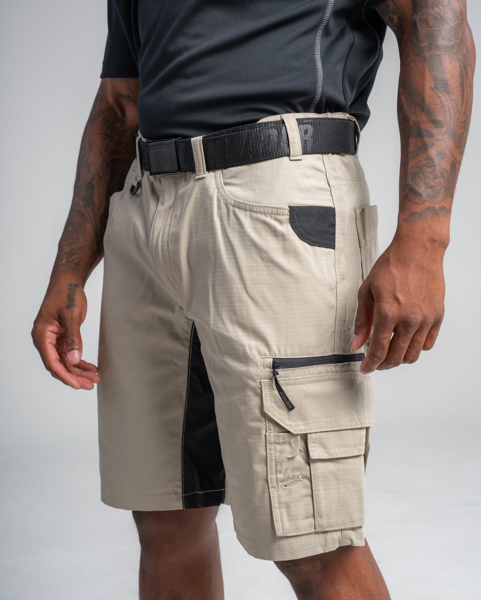 blaklader-ripstop-lite-short-travail-blanc-gris-fonc image 5