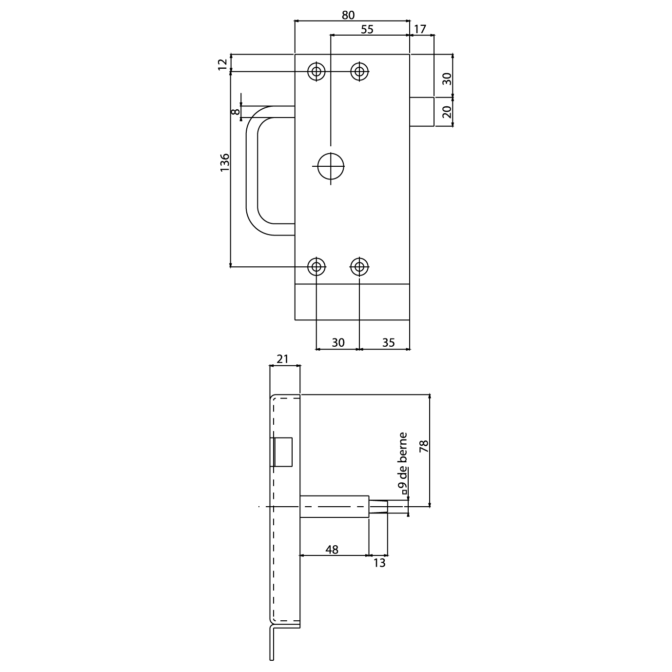 devismes-ferroviaire-serrure-tirette-intercirculation-inox-z2n image 2