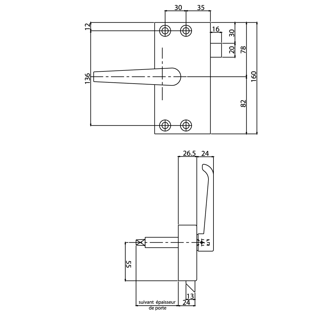 devismes-serrure-porte-intercirculation-bec-de-cane-inox-tgv image 2