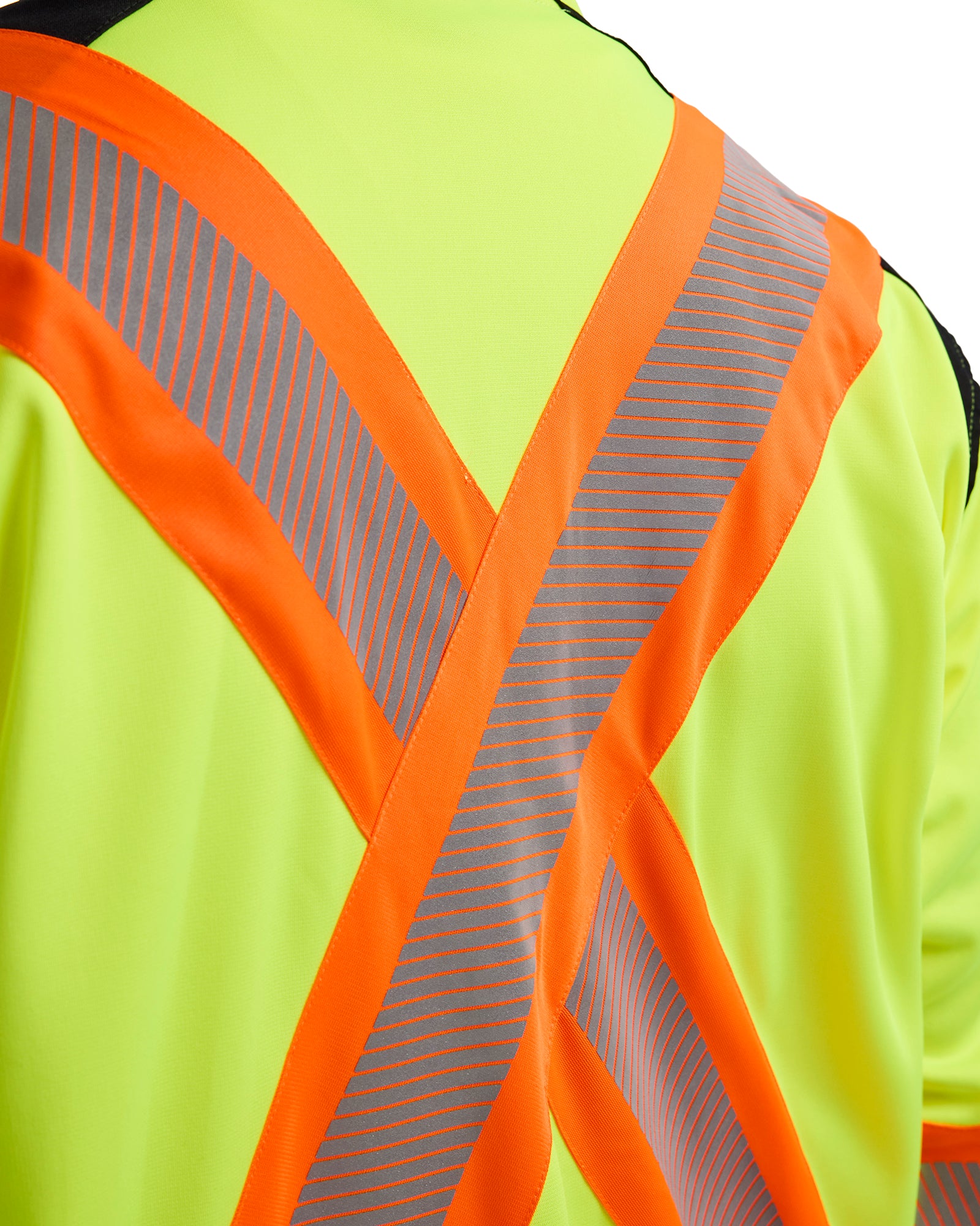 blaklader-hi-vis-full-zip-hoodie-sweat-zipp-jaune-noir image 8