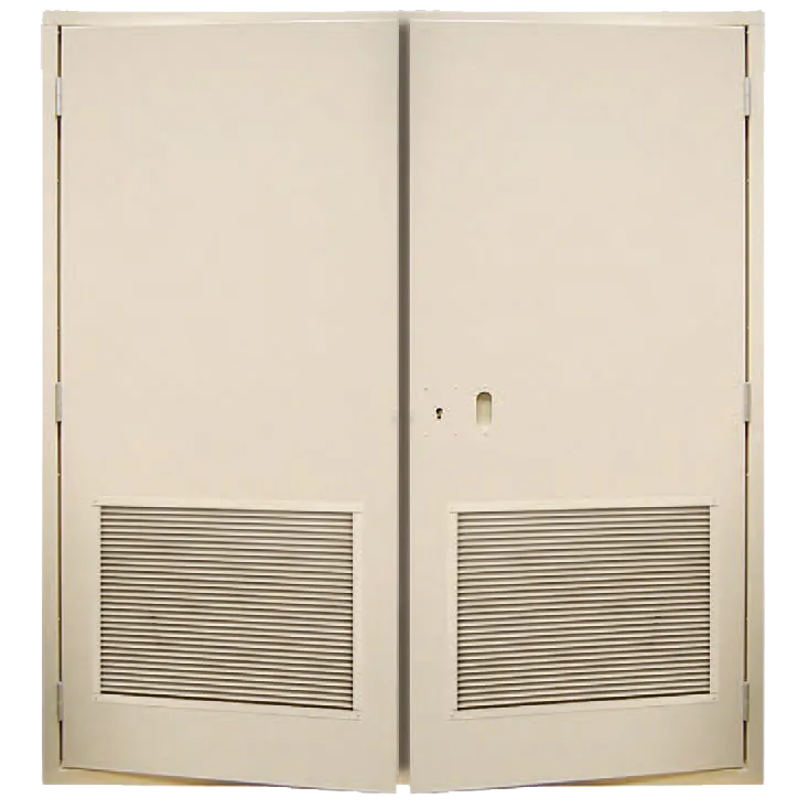 devismes-porte-de-poste-2-vantaux-alu-ral-1015-ventil-e image 1