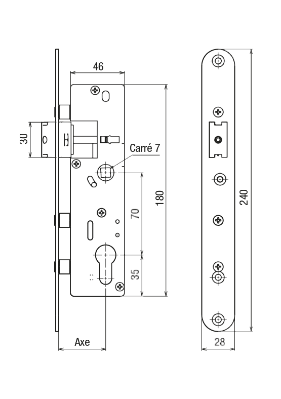 devismes-b-timent-serrure-larder-de-portail-inox-polyamide image 2