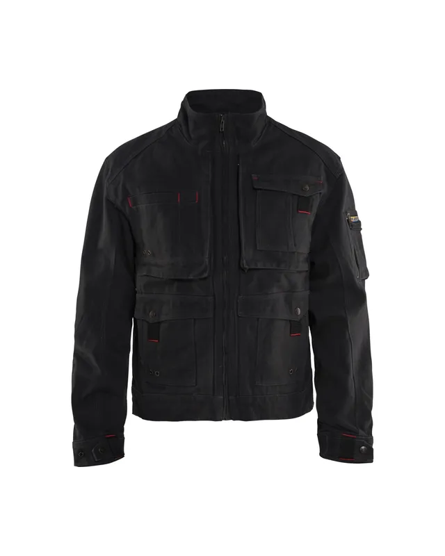 blaklader-brawny-canvas-veste-travail-homme-noir-canvas image 1