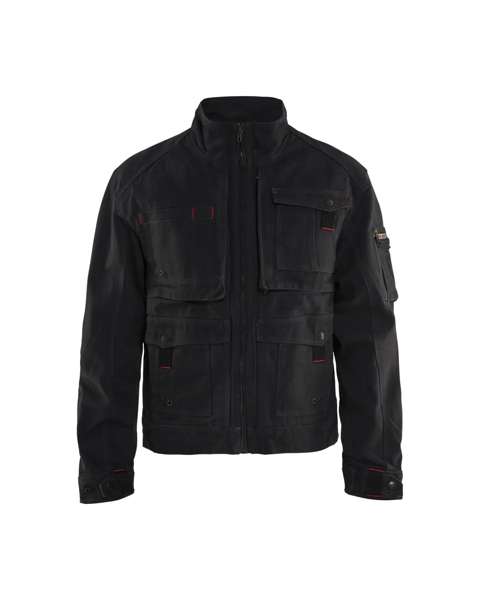 blaklader-brawny-canvas-veste-travail-homme-noir-canvas image 1