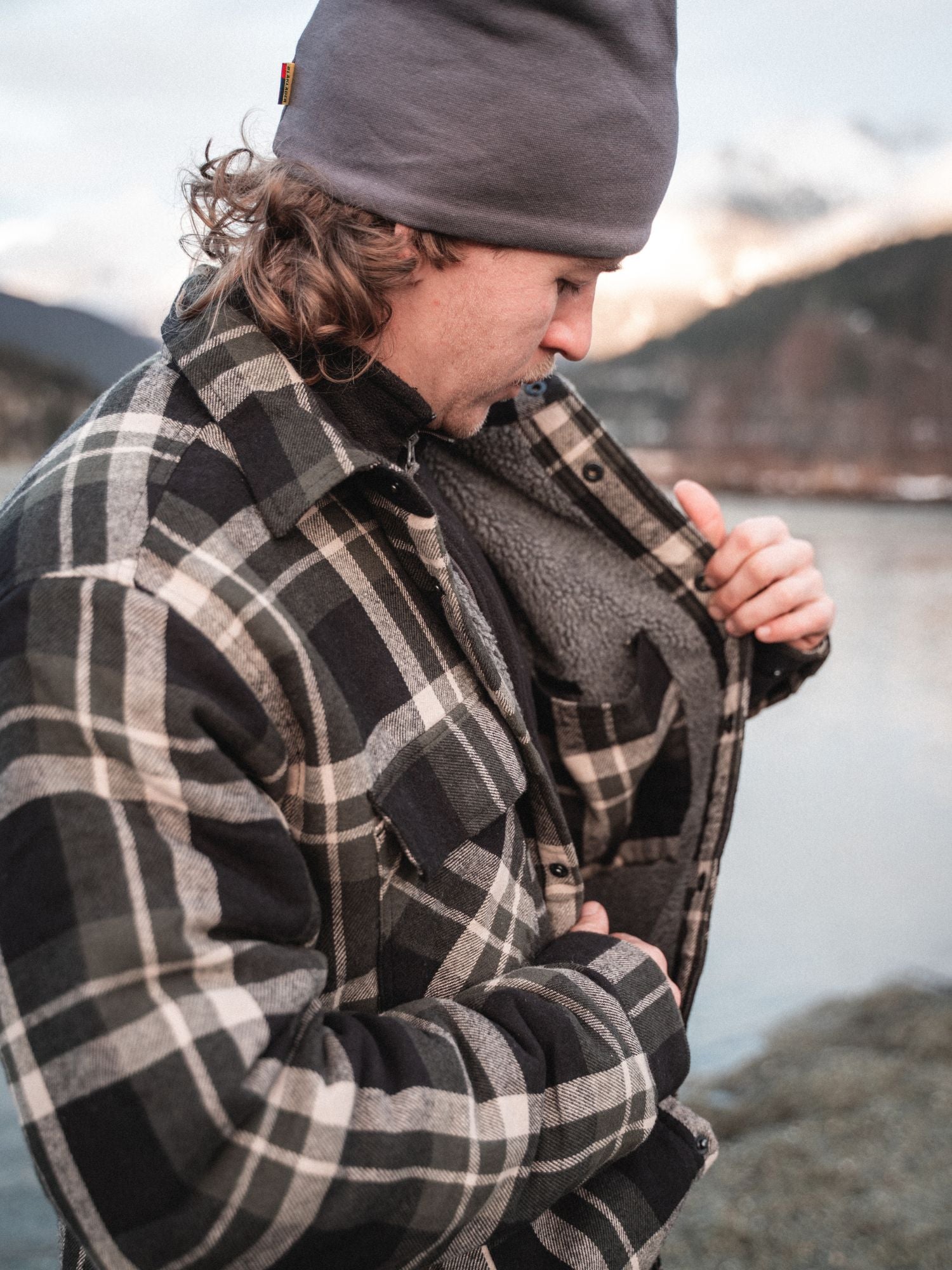 blaklader-flannel-jacket-veste-travail-rouge-doubl-e-hiver image 5