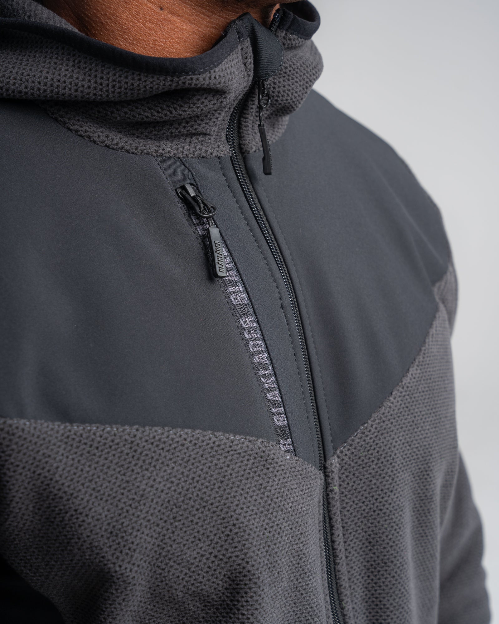 blaklader-knitted-fleece-veste-polaire-bleu-noir-capuche image 7