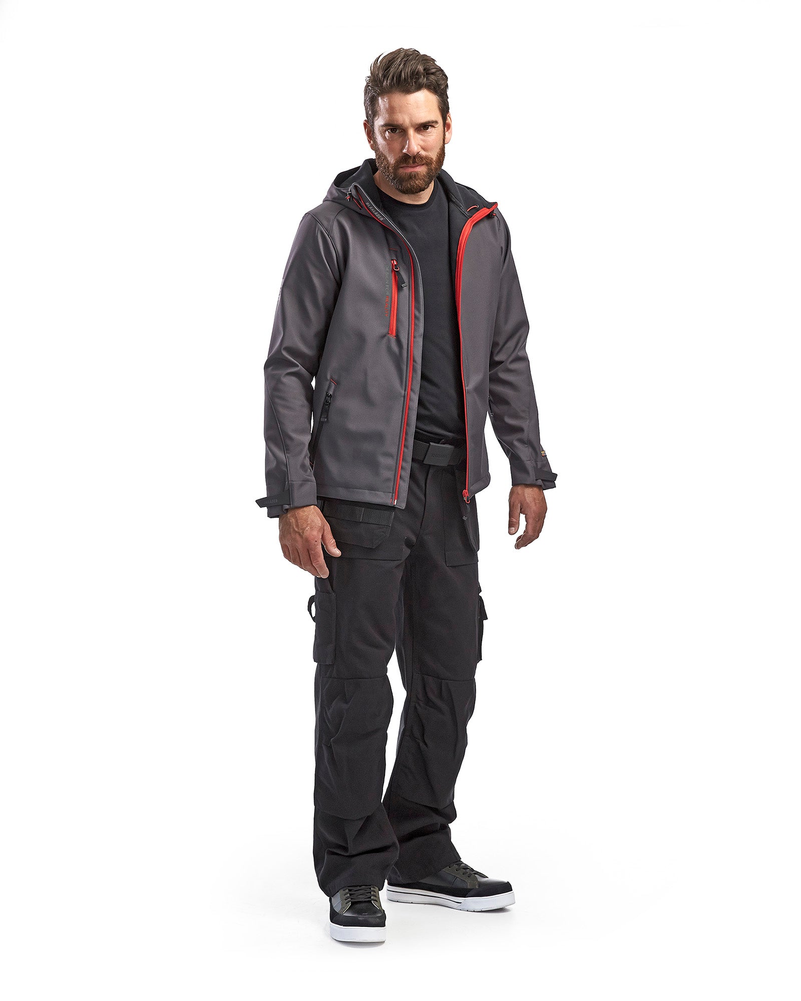 blaklader-kalispell-veste-softshell-gris-fonc-rouge image 5