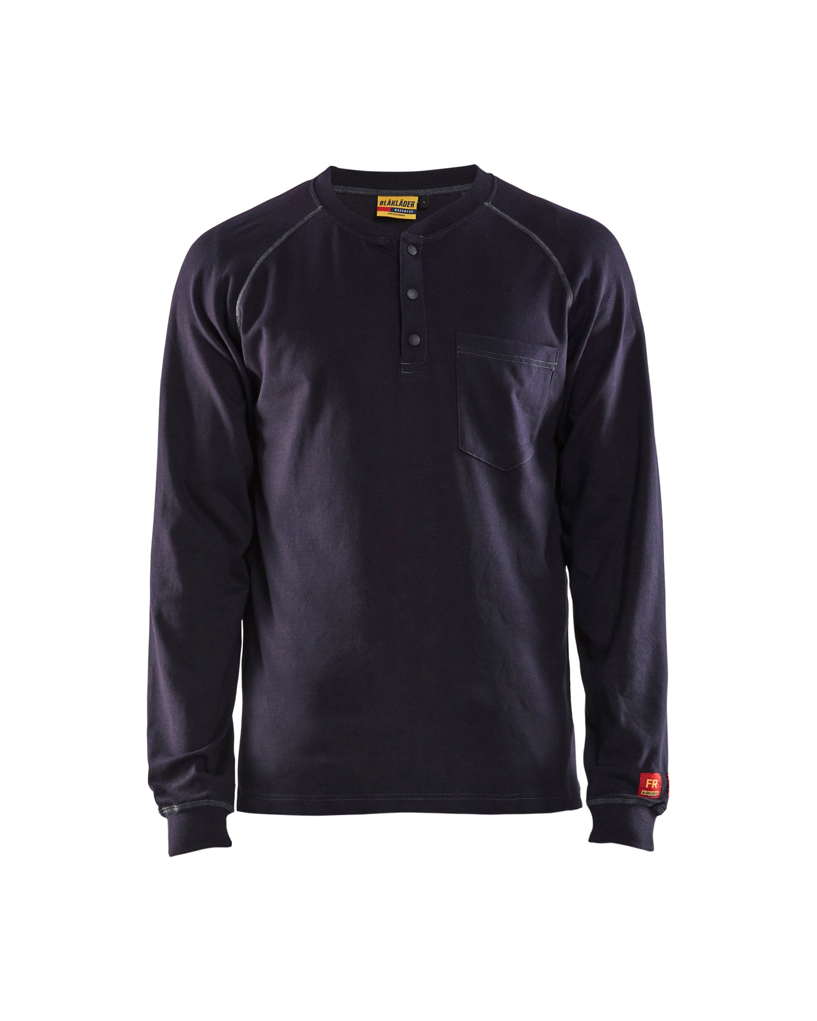 blaklader-shirts-henley-ignifug-t-shirt-manches-longues-bleu image 1