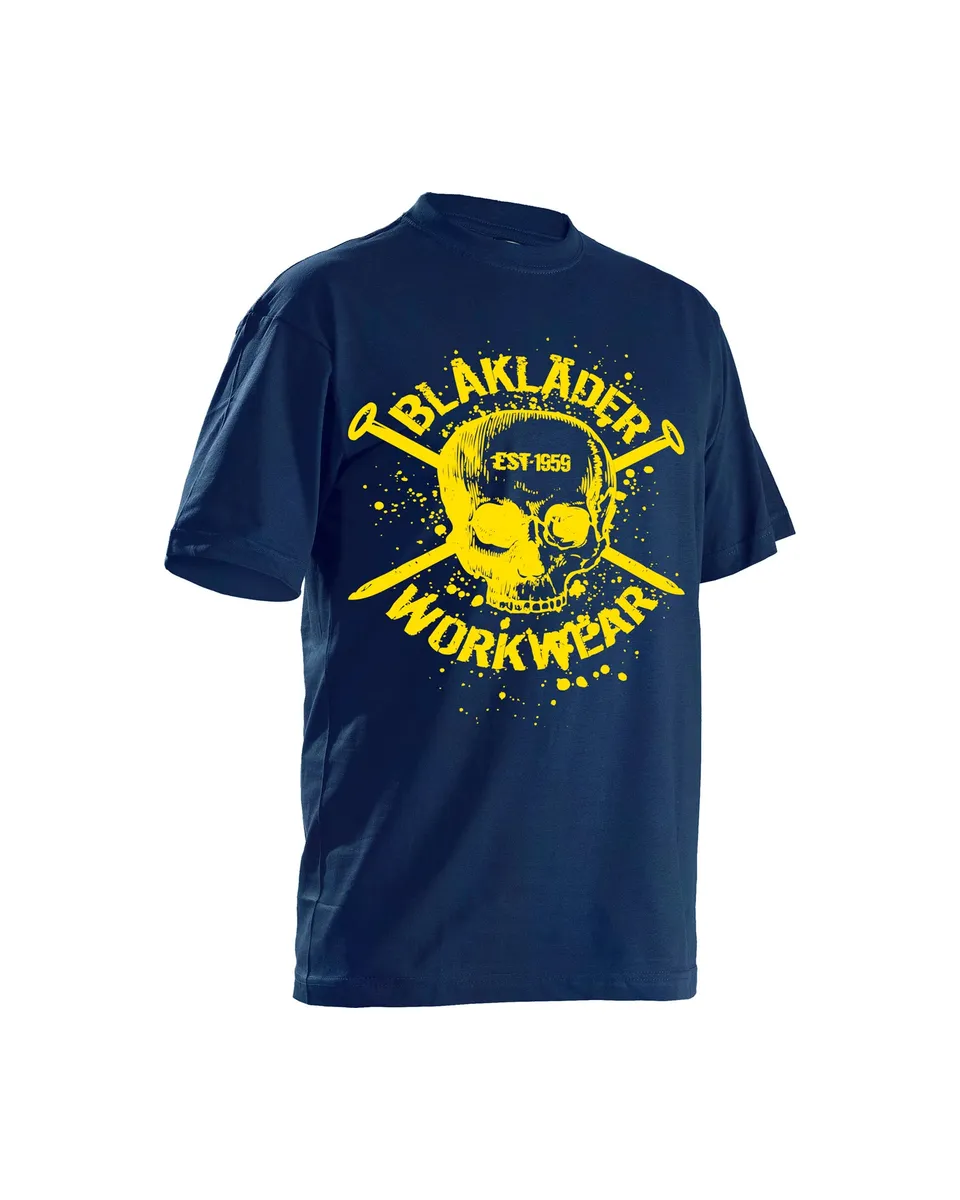 blaklader-t-shirts-skull-t-shirt-travail-bleu-marine image 1