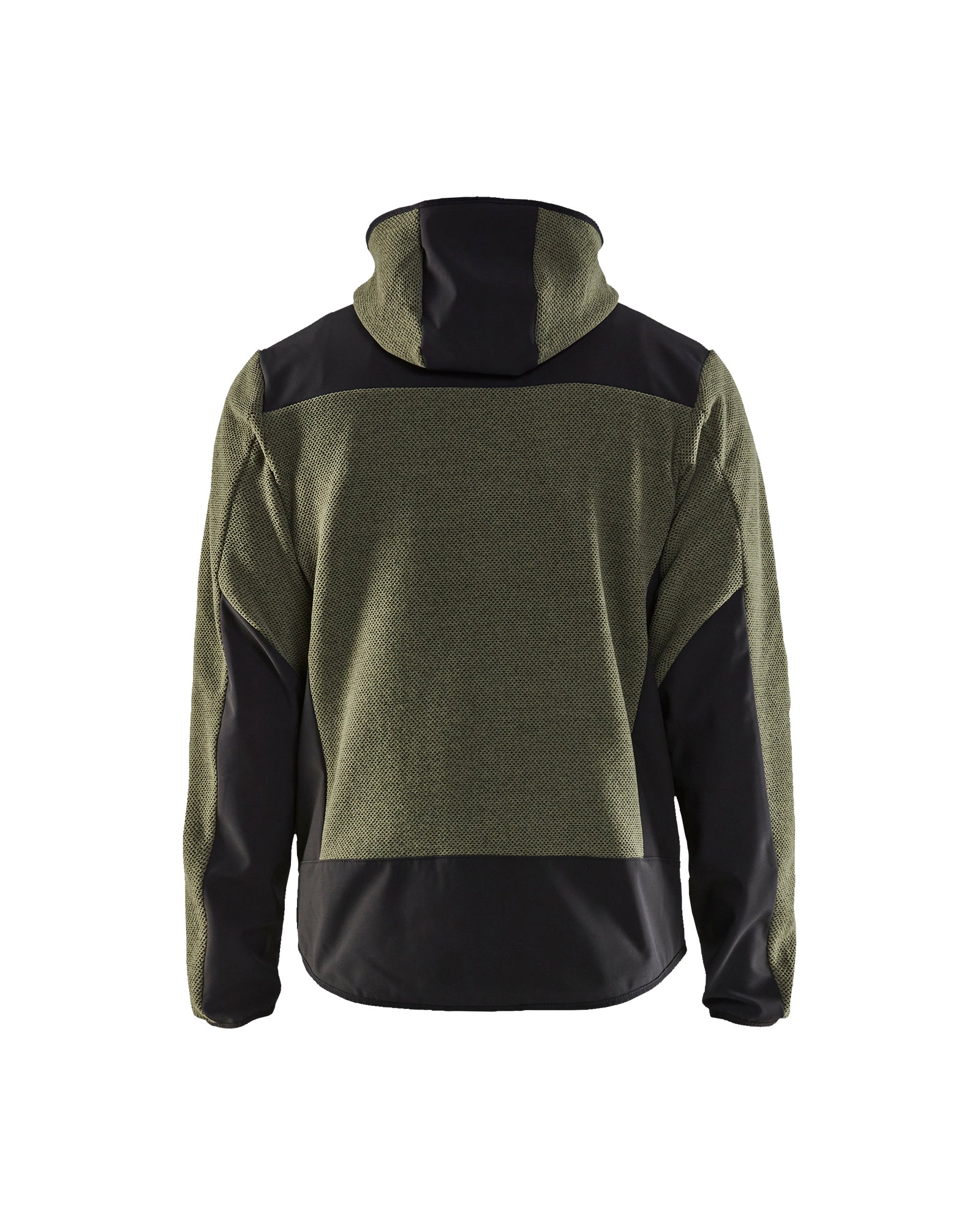 blaklader-knitted-fleece-veste-polaire-vert-noir-capuche image 2