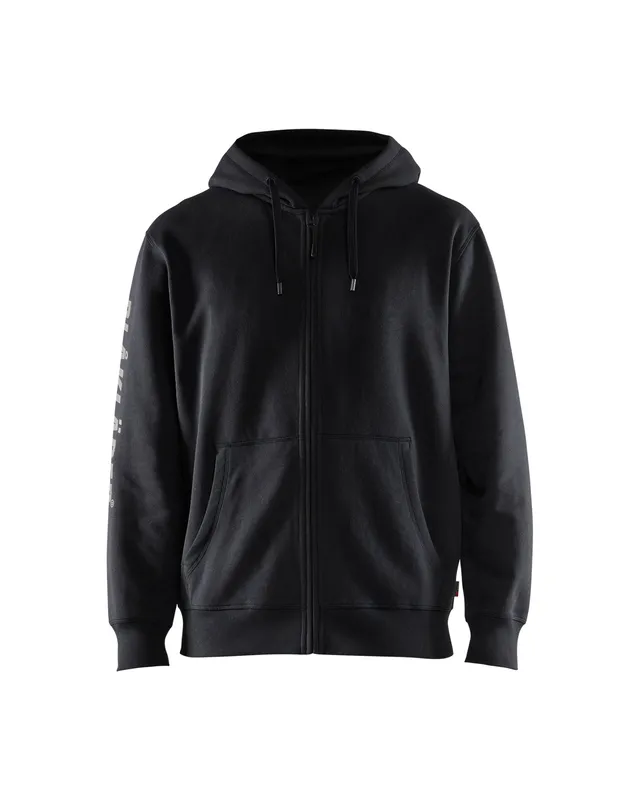 blaklader-full-zip-hoodie-sweat-noir-capuche-coton image 1