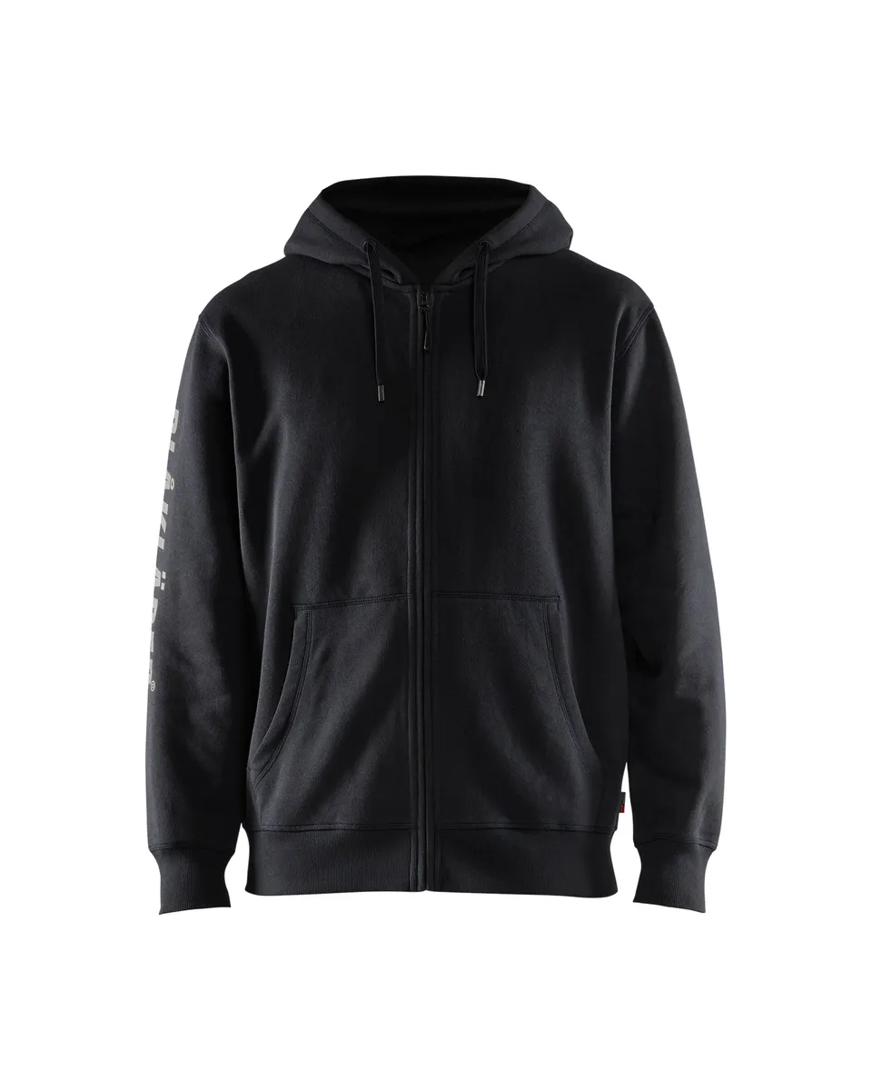 blaklader-full-zip-hoodie-sweat-noir-capuche-coton image 1