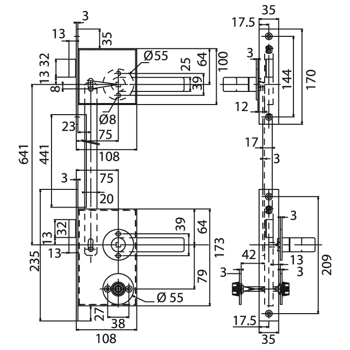 devismes-serrure-tag-e-porte-acc-s-cabine-acier-peint image 2