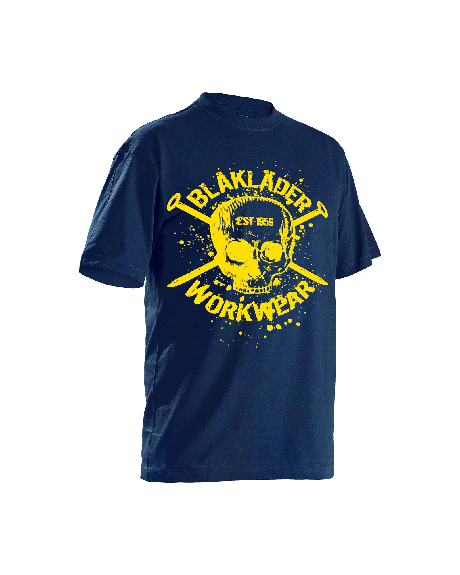 blaklader-t-shirts-skull-t-shirt-travail-bleu-marine image 1