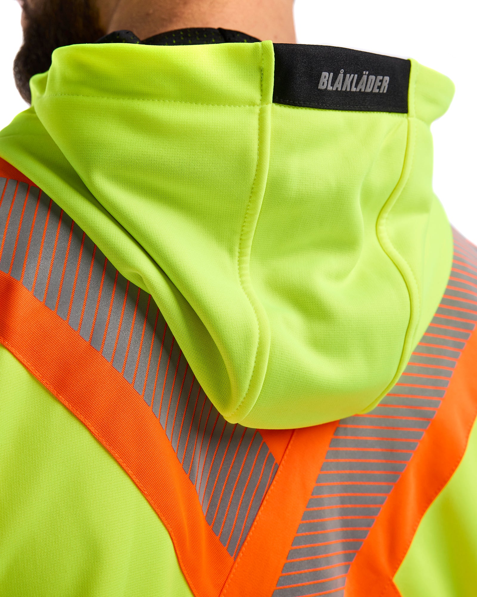 blaklader-hi-vis-full-zip-hoodie-sweat-zipp-jaune-noir image 7