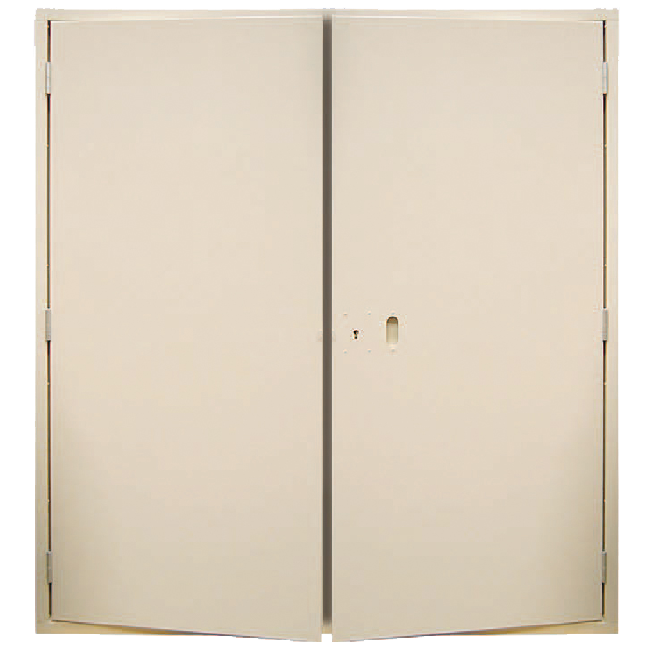 devismes-porte-de-poste-2-vantaux-alu-sans-ventilation-ral-1015 image 1