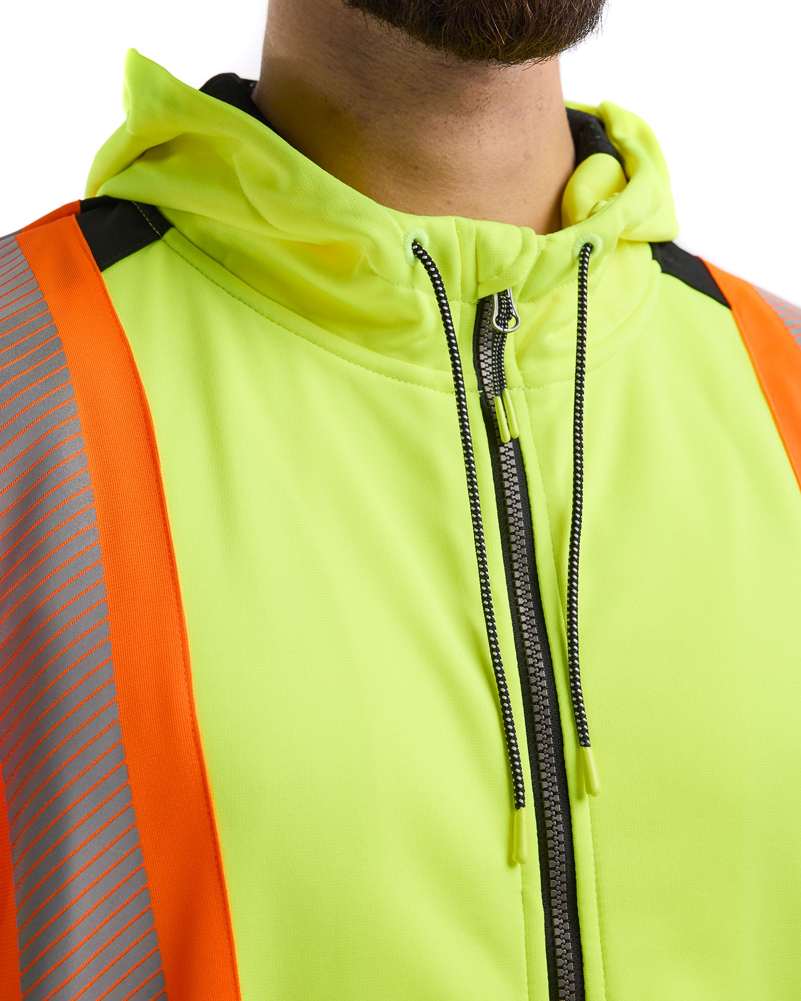 blaklader-hi-vis-full-zip-hoodie-sweat-zipp-jaune-noir image 6