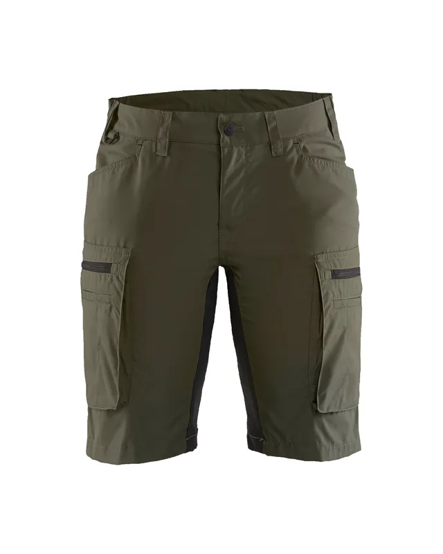 blaklader-stratus-lite-stretch-short-femme-vert-olive image 1