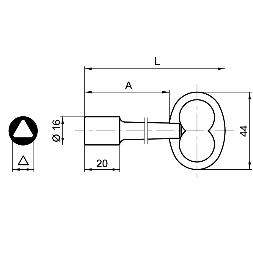 devismes-cl-triangle-edf-11-mm-acier-standard-80-mm image 2