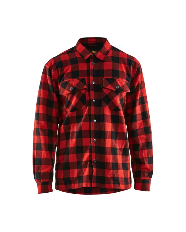 blaklader-flannel-jacket-veste-rouge-matelass-e-doubl-e-polaire image 1