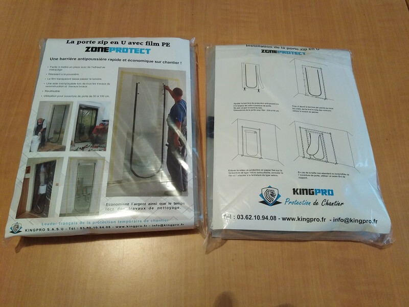 zoneprotect-porte-zip-en-u-avec-film-cloison-anti-poussi-re image 2