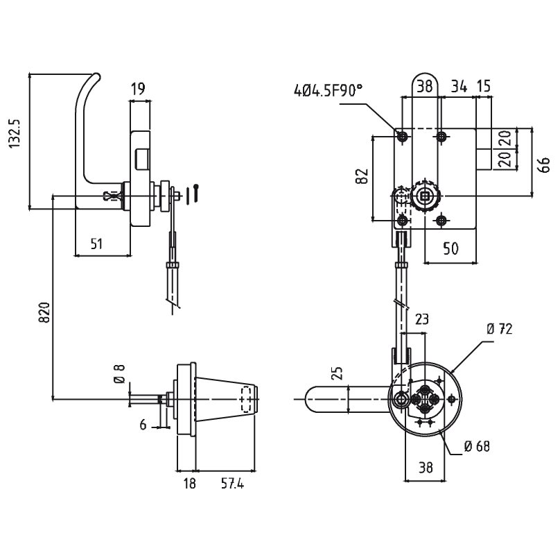 devismes-serrure-tag-e-porte-cabine-acier-zingu image 2
