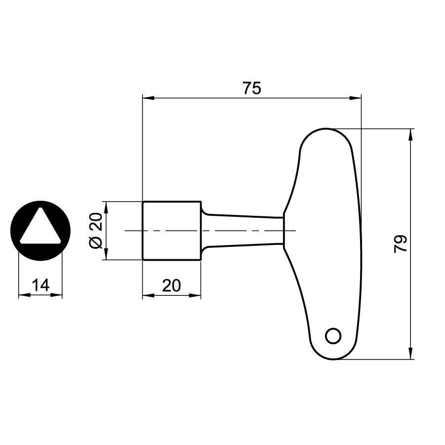 devismes-cl-triangle-pompier-14-mm-cl-r-seaux-rouge image 2