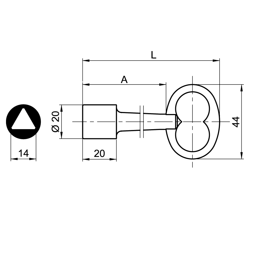 devismes-cl-triangle-pompier-14-mm-acier-zingu image 2
